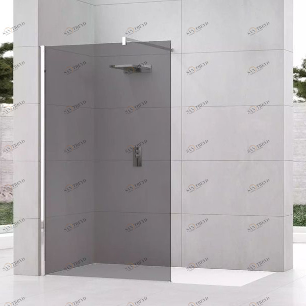 Novellini. Душевой уголок 100x100 см H FUMÉ с хромированным профилем KUADRA KUADH10054K