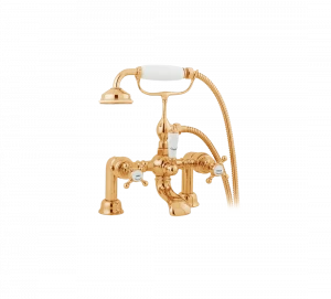 Gentry Home Смеситель для раковины мостик на 2 отверстия 200мм Mayfair Dark gold GH102008