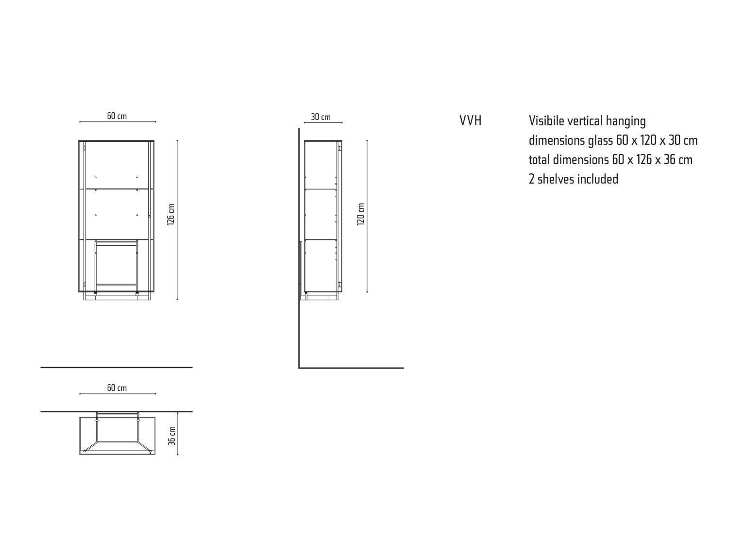 Подвесная витрина из стали и стекла Alinea Design Objects видимый ARCH-00102550 - Вид №3