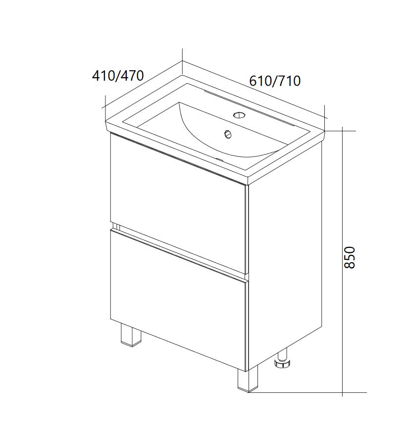 У76054 Тумба Aris 70Н 2я. Белый глянец 1 Marka ARIS - Вид №5