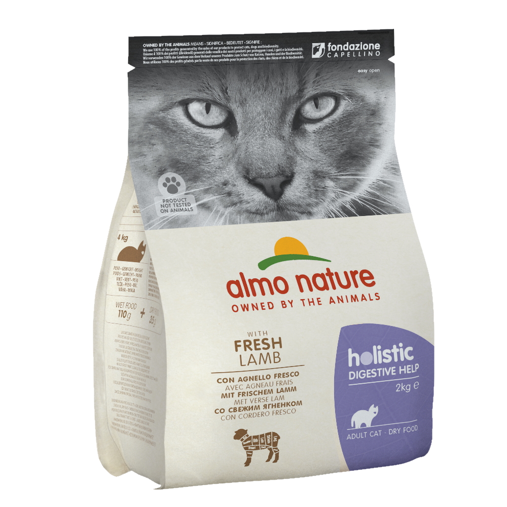 ПР0059759 Корм для кошек Holistic-Digestivehelp профилактика заболеваний ЖКТ, ягненок сух. 2кг Almo Nature 