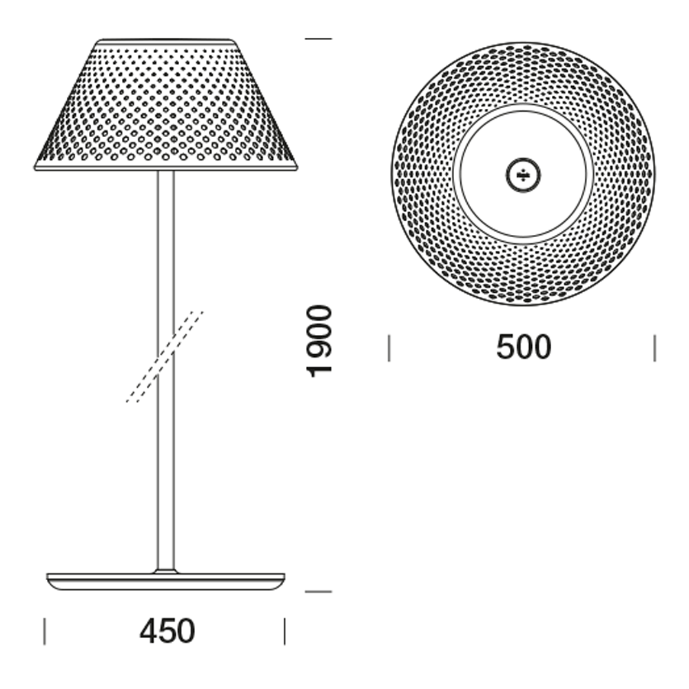 3250816 Мобильный светильник Platek MESH XL Piantana  MESH XL H. 1900 mm - LED 3000K 75°  - Вид №10