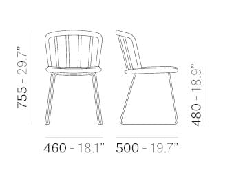 Стул из ясеня с мягким сиденьем Pedrali Nym ARCH-00150053 - Вид №2
