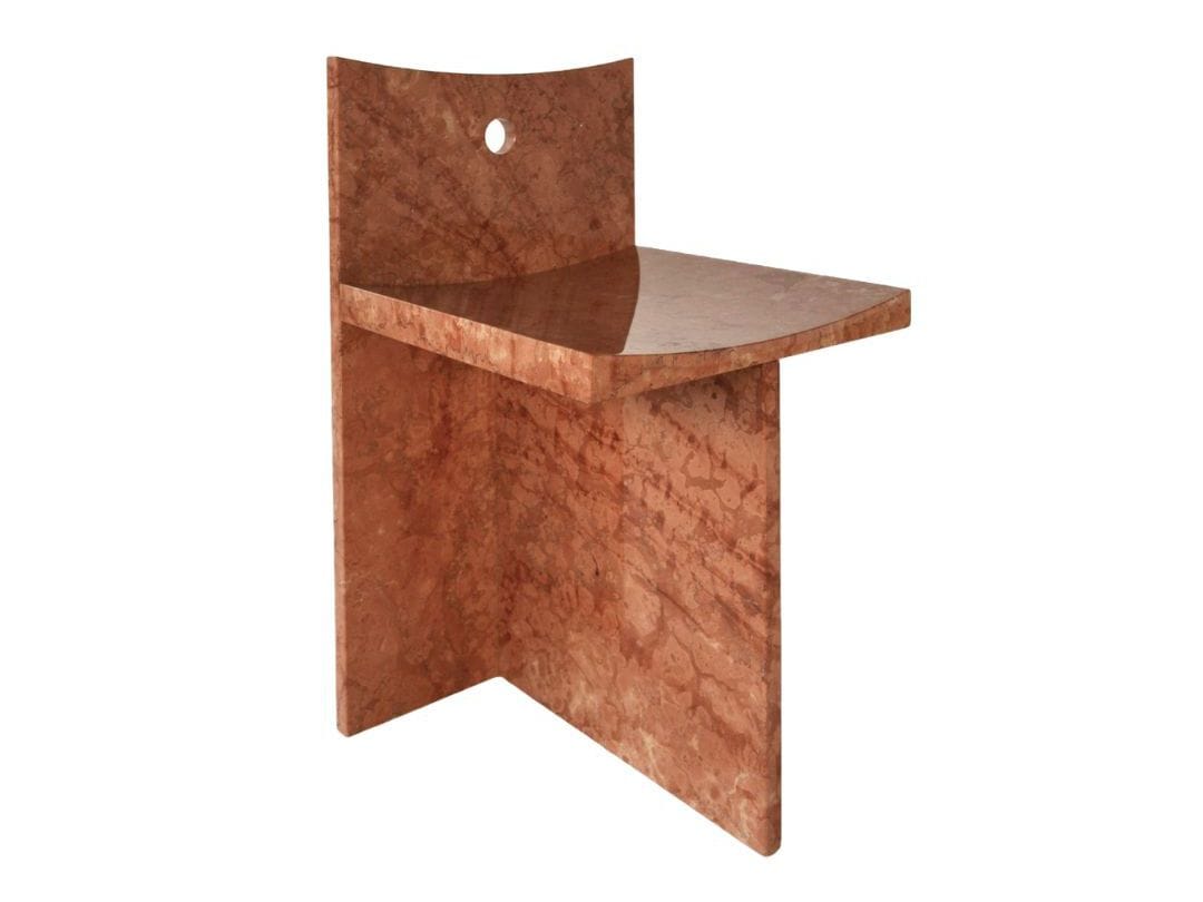 Стул с низкой спинкой из красного мрамора Verona Pistore Marmi Pistore Marmi X McGannon Saad ARCH-00139278