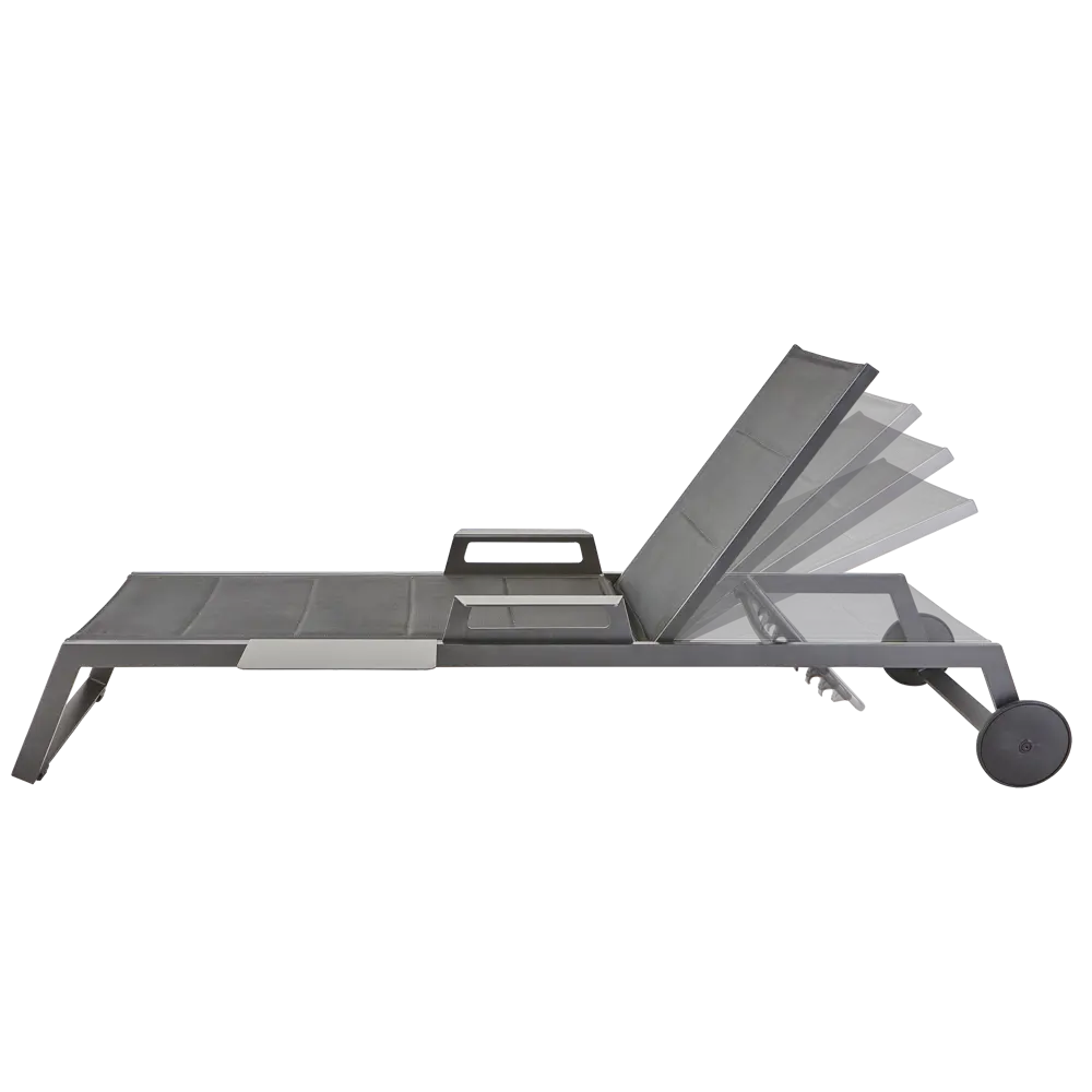 Шезлонг Naterial Odyssea II 64x87.5x222 см алюминий антрацит 87082118 STLM-2039998  - Вид №3