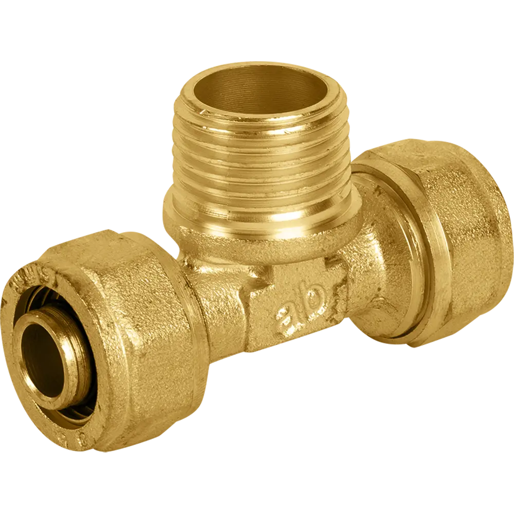 Тройник комбинированный AQUABEAM 16×1/2" для труб PEX и металлопластика 82275221 STLM-0023766