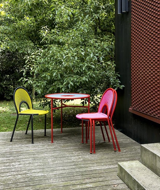 Круглый стол из стали и цветной полиэтиленовой проволоки MOROSO M'afrique ARCH-00051582 - Вид №8