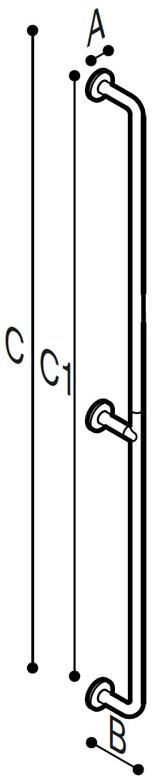 Ponte Giulio Неподвижная вертикальная поручень для ванной Casual G06jas10 - Вид №1