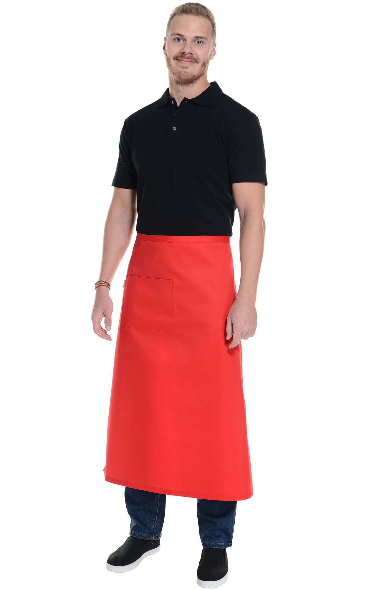 60132 Фартук удлиненный red (красный) HORECA  Одежда для официантов  размер  - Вид №8