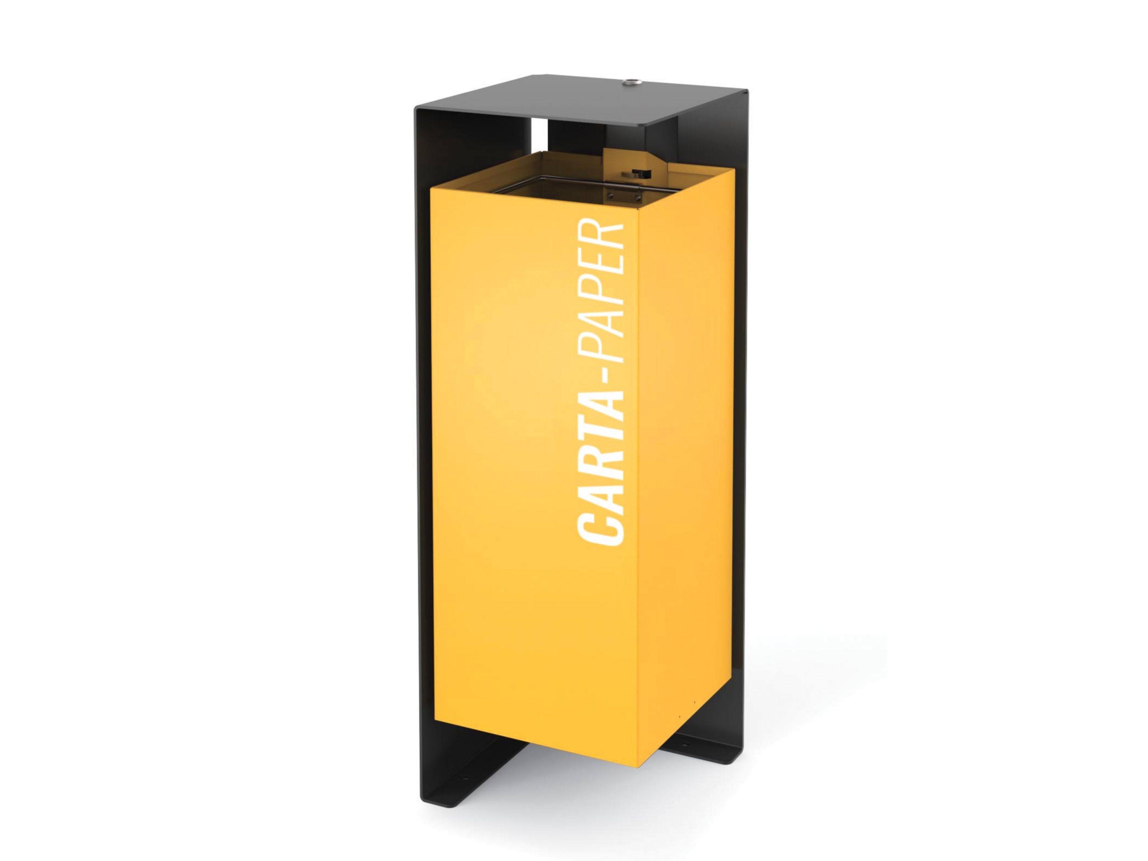 Оцинкованная стальная корзина для мусора с крышкой для мусора City Design DIVISION ARCH-00070537 - Вид №1