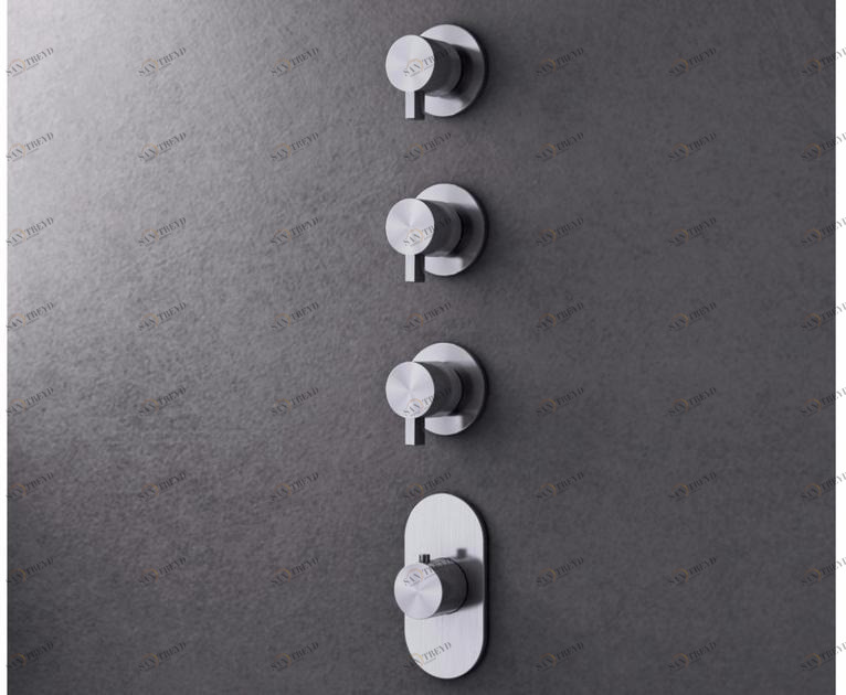 Radomonte Смеситель для душа из нержавеющей стали с переключателем на 4 отверстия Toox Txq56