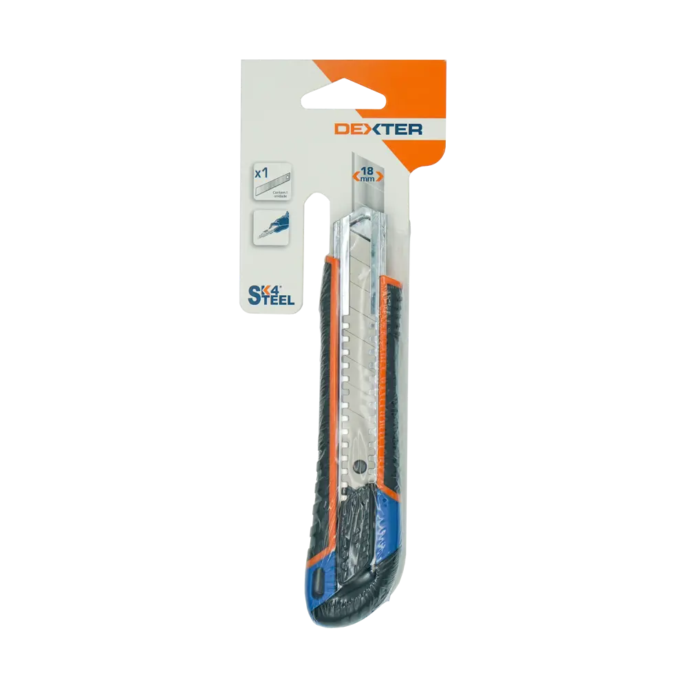 Строительный нож Dexter с биметаллическим лезвием 18 мм 83684286 STLM-0043434 - Вид №1
