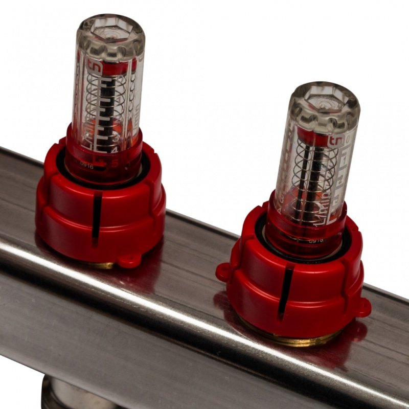 Коллектор из нержавеющей стали на 9 вых. с расходомерами STOUT SMS0917000009 - Вид №5