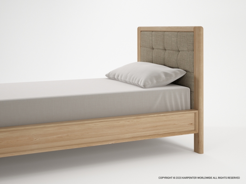 596_1257 Кровать односпальная без ящика с тканью h Karpenter Circa17 - Вид №3