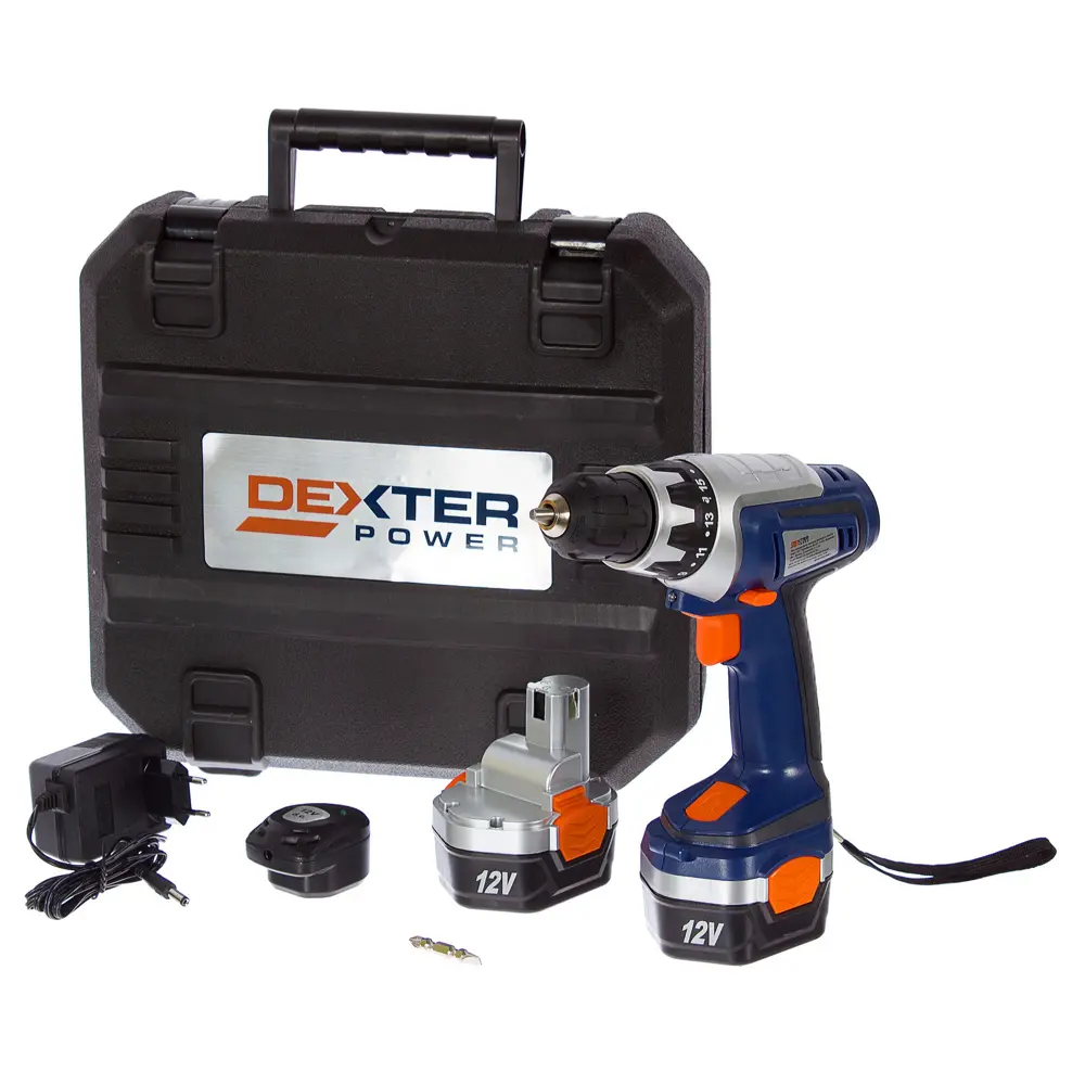 Дрель-шуруповерт аккумуляторная Dexter Power ML-CD33-120, 12 В Ni-Cd 2х1.3 Ач STLM-2051619 - Вид №3