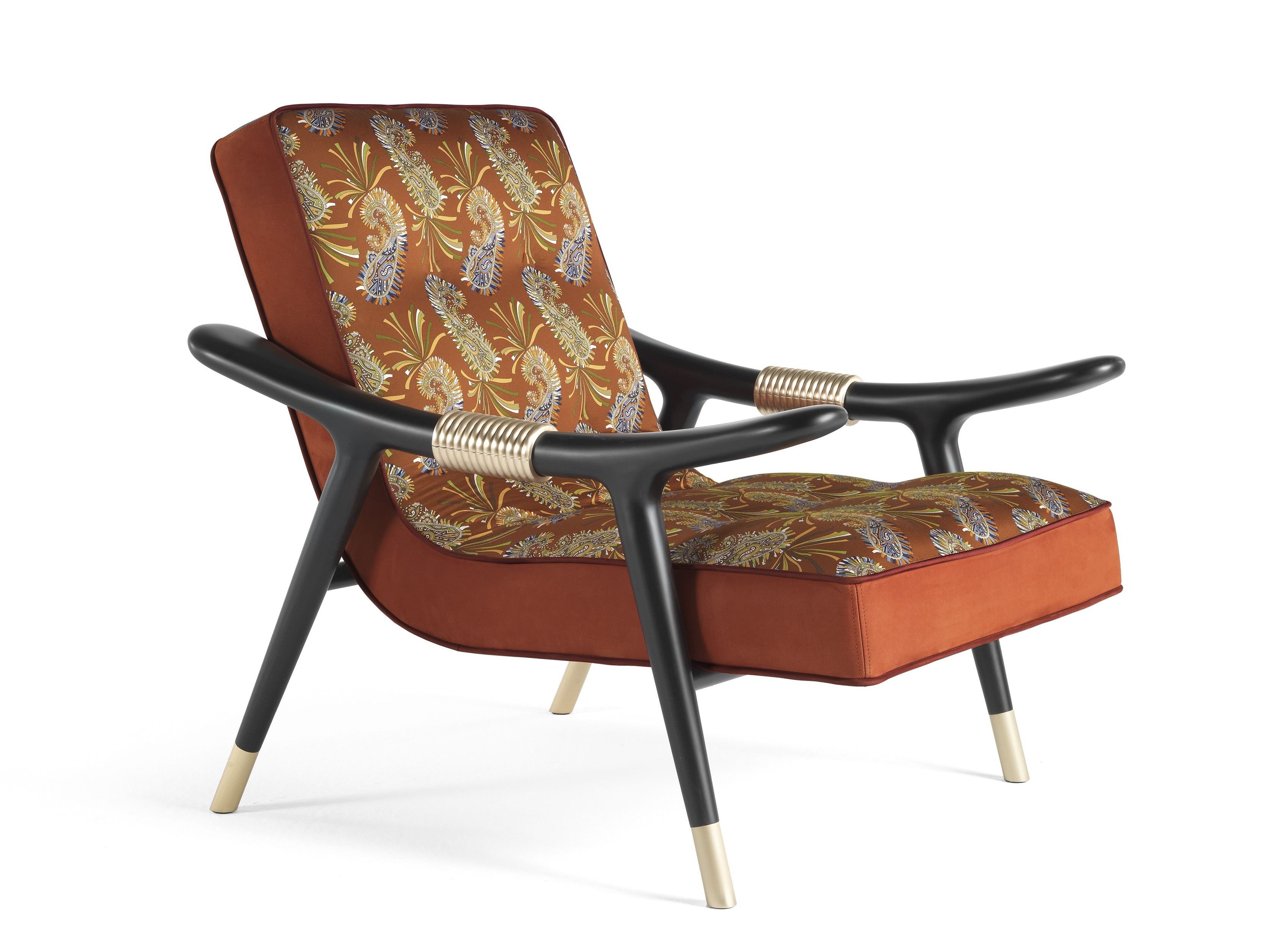 Тканевое кресло с подлокотниками ETRO Home Interiors MASAI ARCH-00055708 - Вид №1