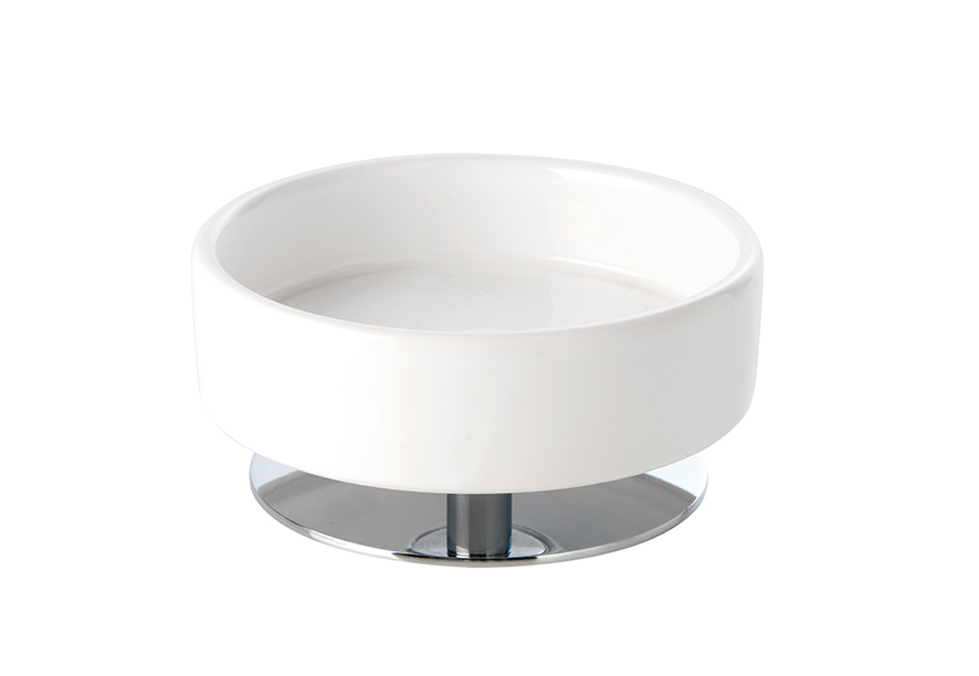 OP09ap(08) Stil Haus Opera, настольная керамическая мыльница, цвет хром