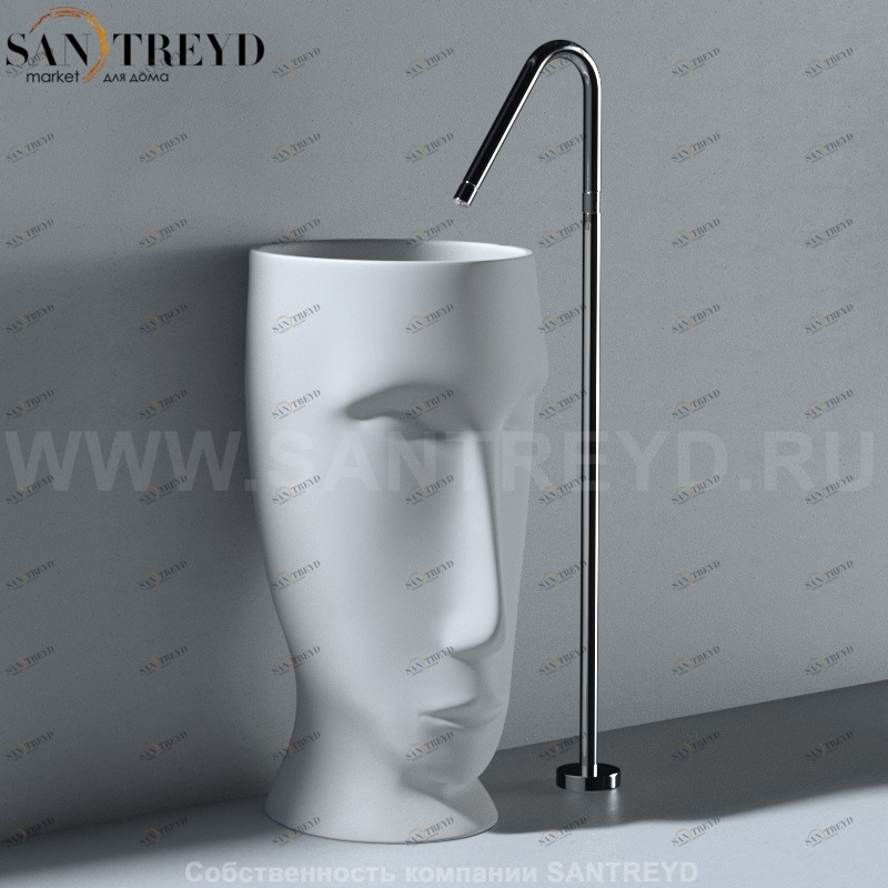 4741K59 Напольная раковина стоящая круглая Kerasan Artwork