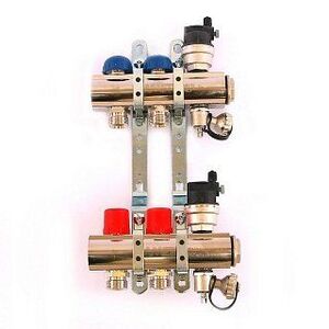 Колл. группа EMMETI TOPWAY 1"x3/4" ЕК 2 выхода с термостатическими вентилями