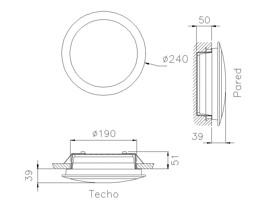 Утопленный потолочный светодиодный аварийный свет DAISALUX IRIS ARCH-00070020 - Вид №2