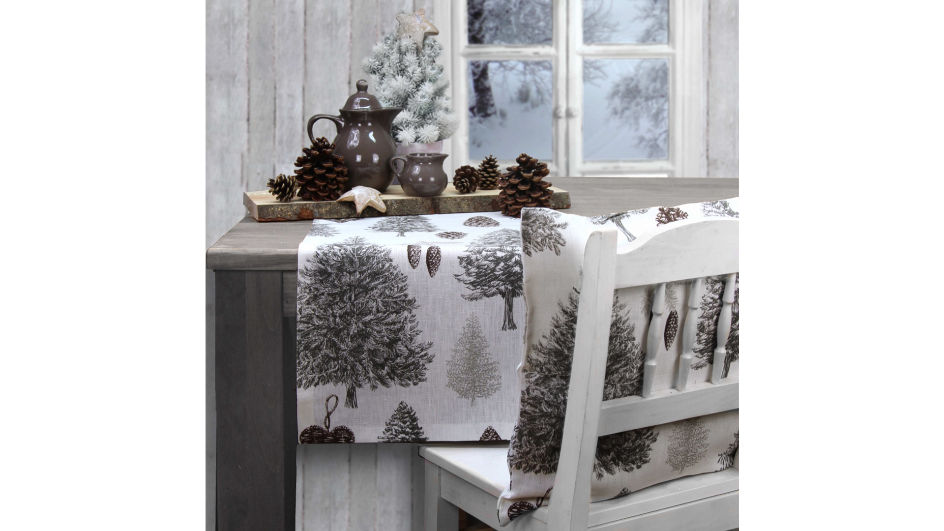 10601223 Sander Скатерть 140х200см "Лес" (бежевая) Ткань  - Вид №1