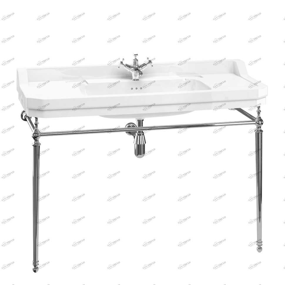 B19 1TH, T51 CHR Напольная раковина стоящая овальная Burlington EDWARDIAN