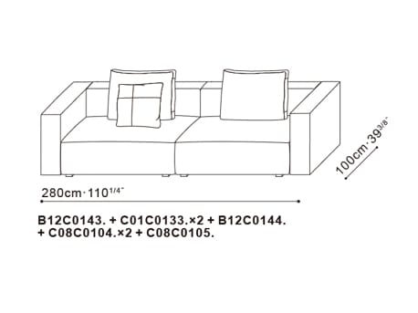 Кожаный диван CAMERICH Rubix ARCH-00119032 - Вид №4
