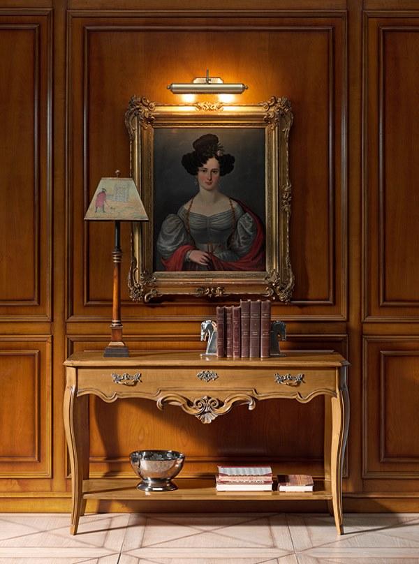 Prestige Прямоугольный консольный стол из вишневого дерева с ящиками Capricci Cvb010 - Вид №1