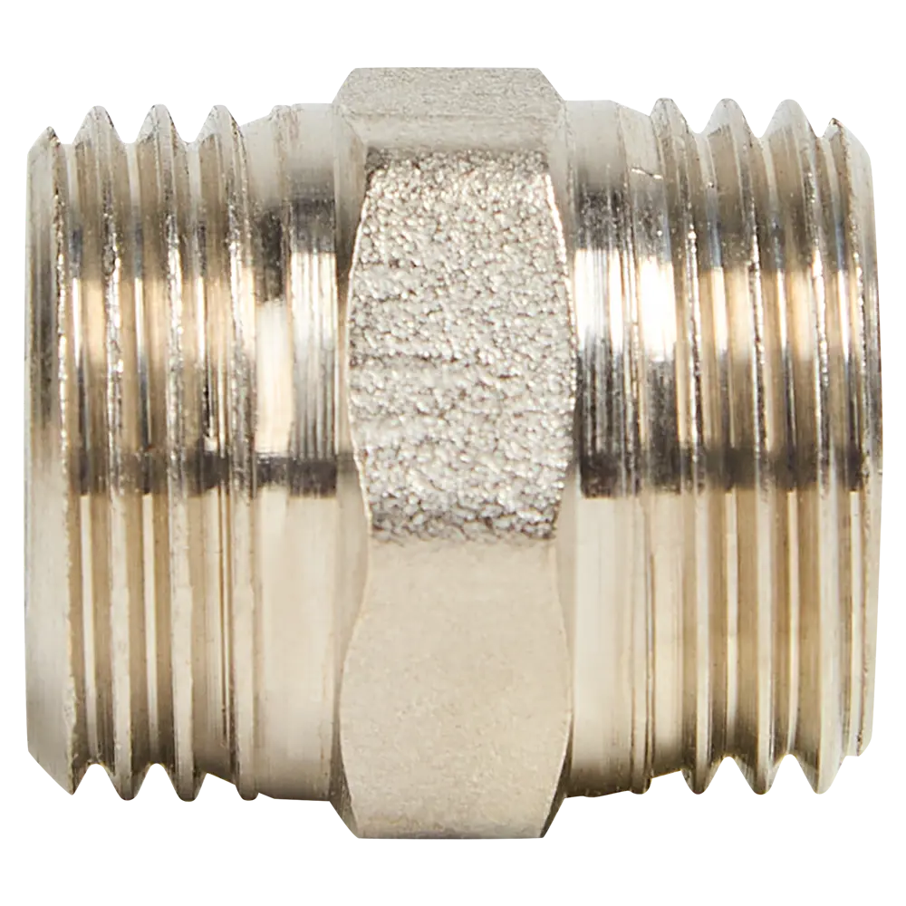 Ниппель MONLID 1/2" НР мм никелированная латунь 89421200 STLM-2143590  - Вид №1