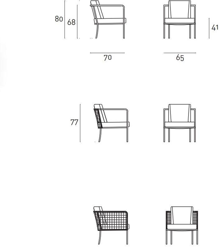 Living Divani Садовое кресло из нержавеющей стали с подлокотниками Café CAFÈ sun-id-1440180 - Вид №2