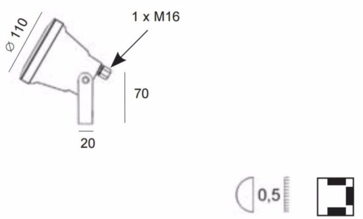 BEL-LIGHTING Регулируемый алюминиевый проектор для улицы  239221a  - Вид №1