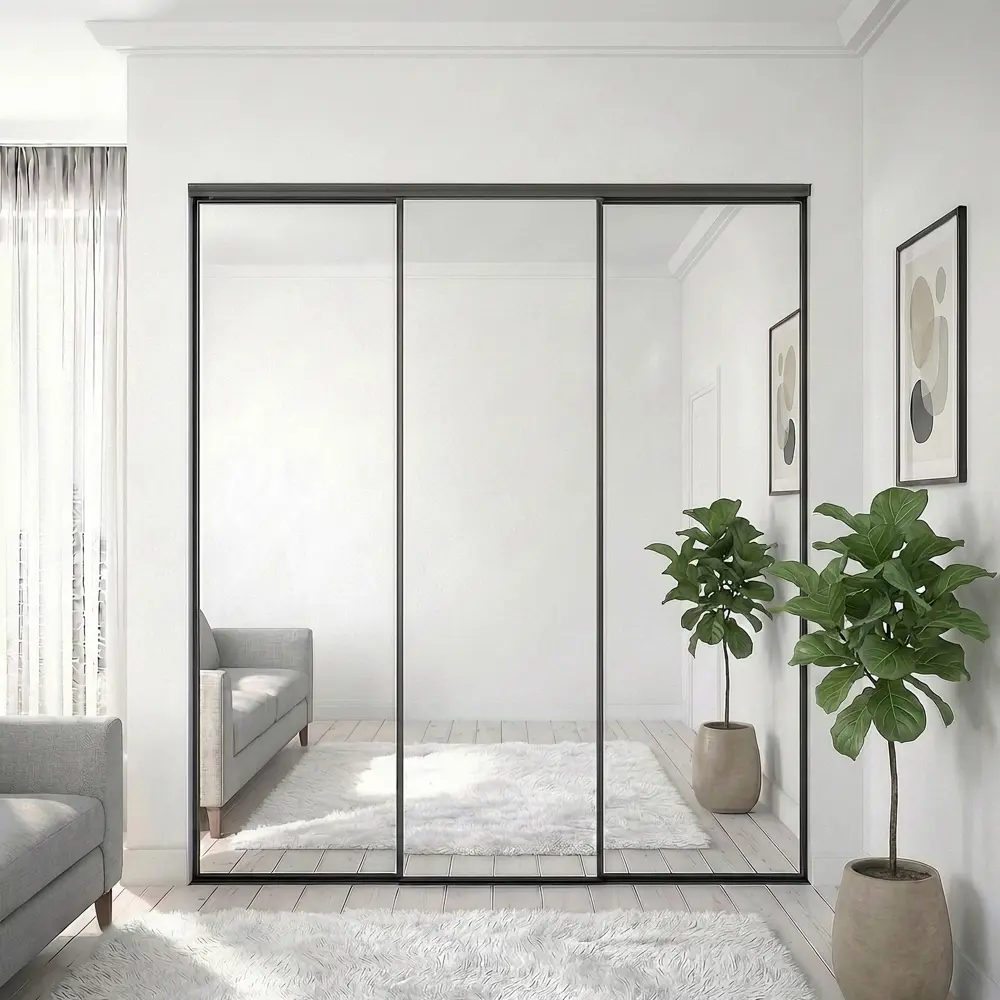 Дверь-купе KONSENSA 244.5x70.4 см с зеркалом профиль черный узкий 89444102 STLM-2189443  - Вид №7
