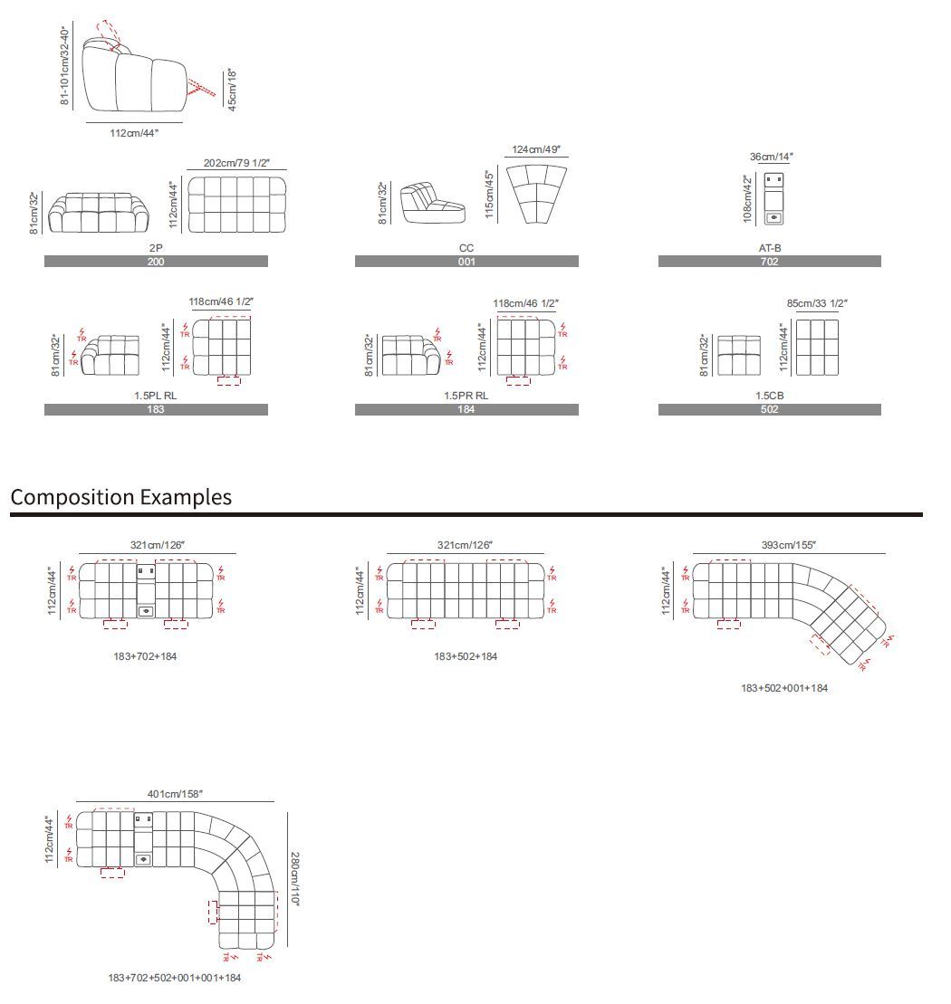 Модульный кожаный диван с электроприводом CAMPO DE' FIORI CHOCCO ARCH-00097049 - Вид №8