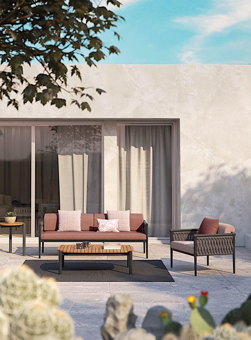 Atmosphera 3-местный садовый диван из веревки и ткани Dandy 2.0 Da.dv - Вид №4