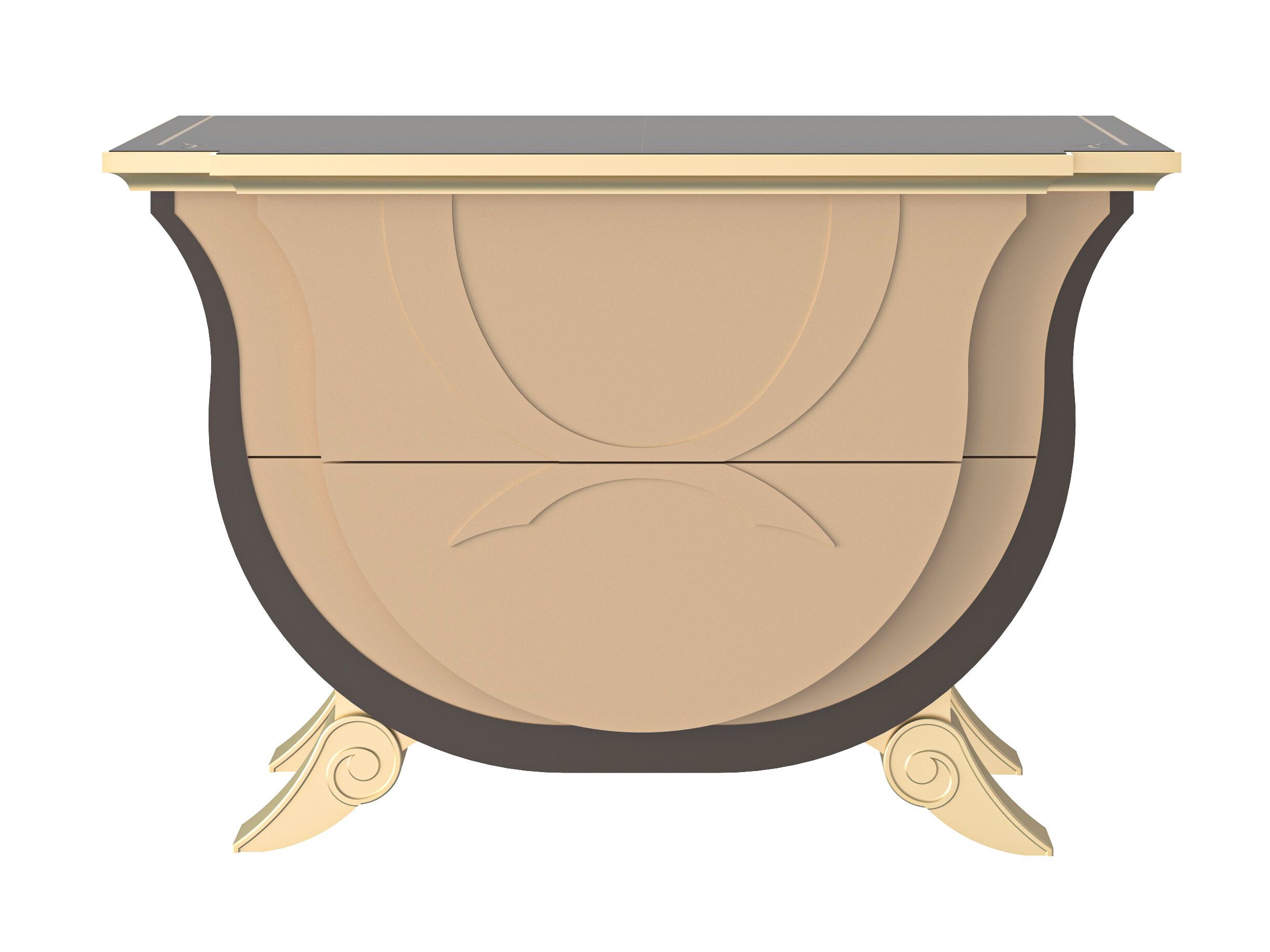 Деревянная прямоугольная тумбочка с ящиками Modenese Luxury Interiors CRESCENDO CURVE ARCH-00063707