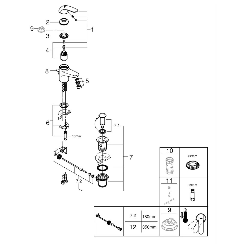 Смеситель для раковины Grohe Swift однорычажный цвет хром 15919841 STLM-2071351 - Вид №9