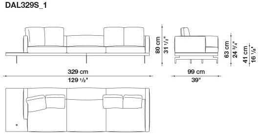 B&B Italia 3-х местный тканевый диван Dock sun-id-1376507 - Вид №66