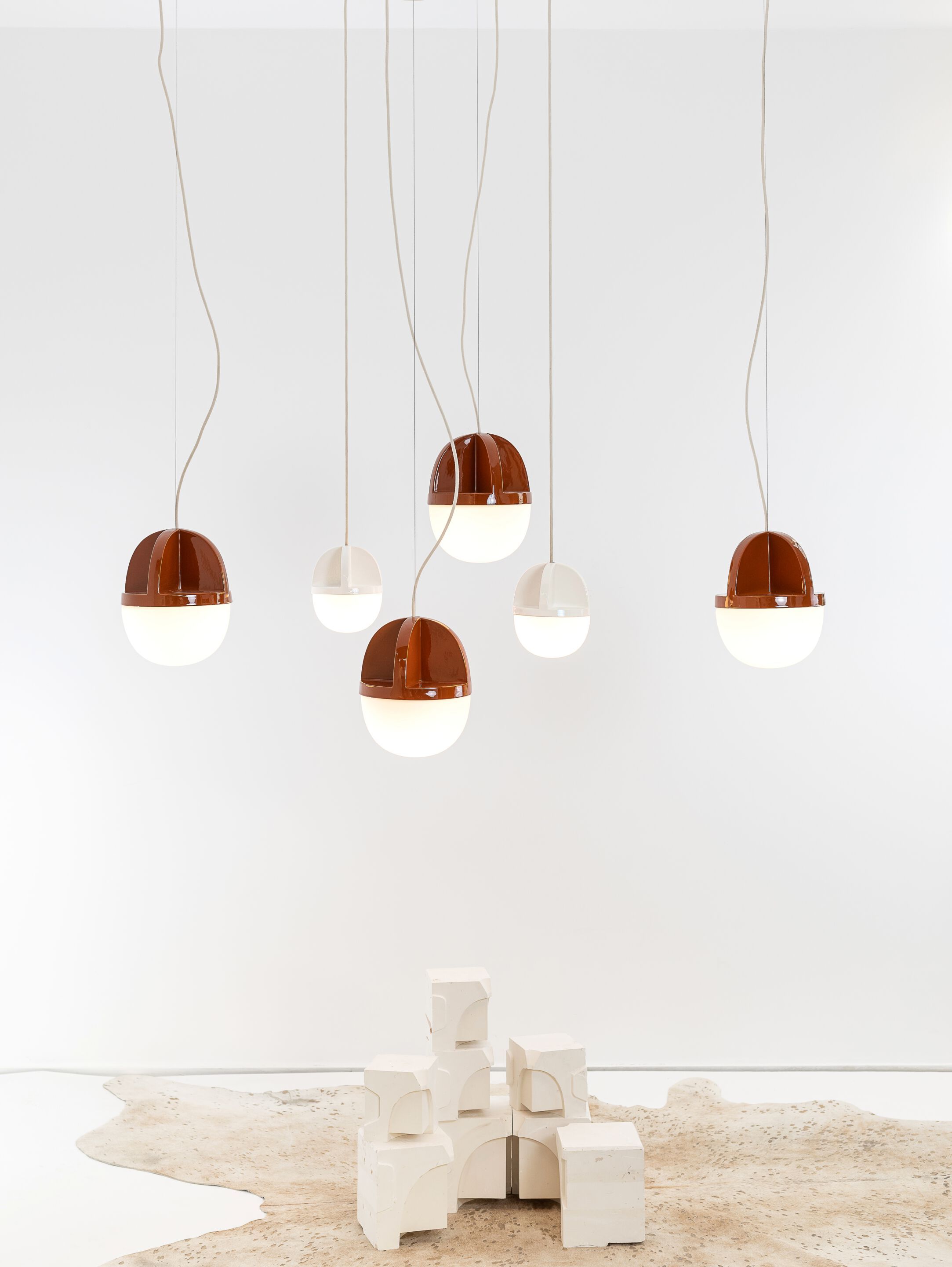 Керамический и стеклянный светодиодный подвесной светильник Hind Rabii Half &amp ARCH-00104703 - Вид №7