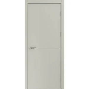 Дверь межкомнатная глухая Николь 80x210 см эмаль цвет шелк с замком и без петель