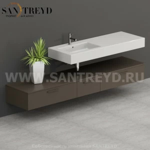 T22552CS2 Столешницы для использования в сочетании с тумбами и открытыми тумбами 225 см коричневая Globo ARREDO WOOD Италия