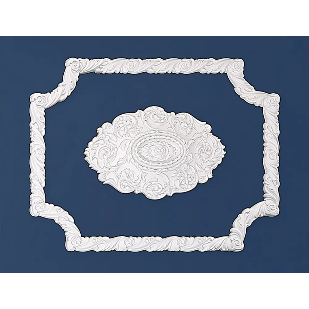 Розетка потолочная полистирол белая Формат 450-1 О 45х30 см FORMAT STLM-2189488 - Вид №3