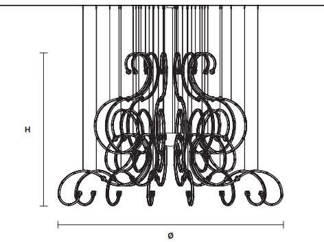 Masiero Светодиодная металлическая люстра с кристаллами Programs sun-id-1381911 - Вид №5