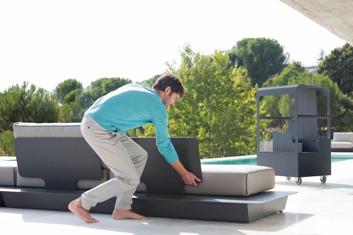 Concept 5 белый столешница из дерева iroko Manutti Air MNST802 - Вид №19