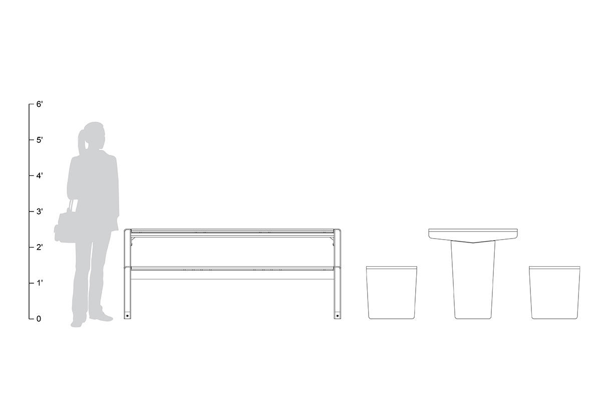 FSRT161 Столовый ансамбль Vector  Forms-surfaces  - Вид №10