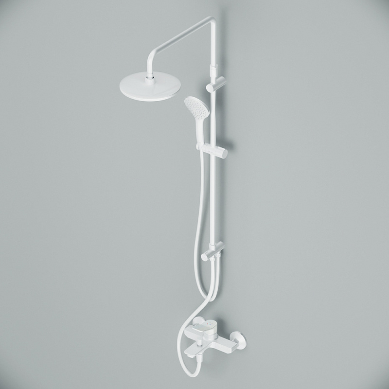F43885A14 набор 2в1: см-ль д/ванны/душа верхний душ d 220 мм ручн.душ 110 мм 1 ф-ция душев AM.PM X-Joy  - Вид №6