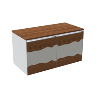 C525M2L50.101RV Тумба подвесная с 2 выдвижными ящиками 50 см A. e T. Italia TRACE Белый матовый - Дуб Италия AeT ITALIA