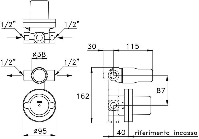 RUBINETTERIE STELLA Скрытый корпус смесителя Firenze sun-id-1501219 - Вид №1