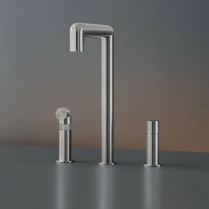 три отверстия смеситель с поворотным носиком H. 340 мм и съемный ручной душ с автоматическим undertop девиатора  CAR07 CEADESIGN