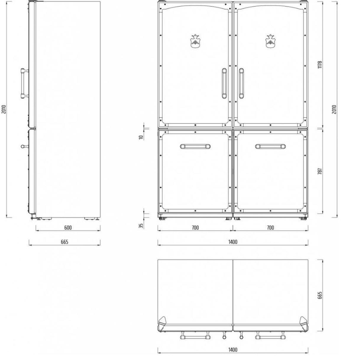 Officine Gullo Американский отдельно стоящий холодильник в стиле модерн из стали sun-id-1483016 - Вид №1