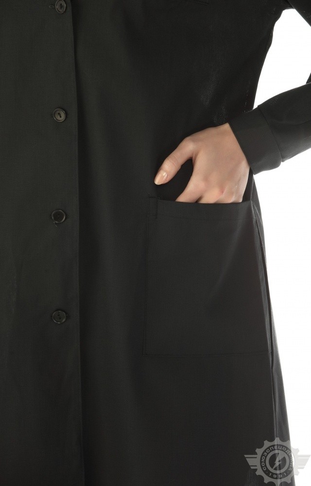 61681 Халат женский темный  Одежда для обслуживающего персонала  размер 60-62/158-164 Спецодежда  - Вид №8
